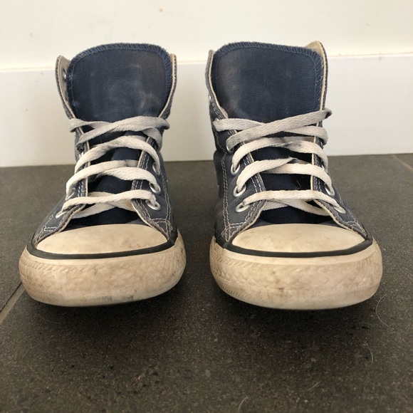 Girls Blue Converse Chuck Taylor All Star High Top - Picture 4 of 11